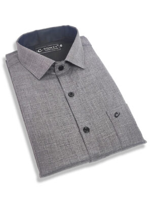 Classic Cotton Casual Shirt For Men - Grey