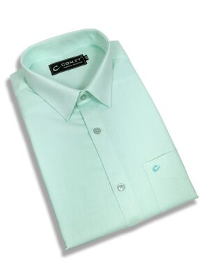 Classic Cotton Shirt For Men - Light Green