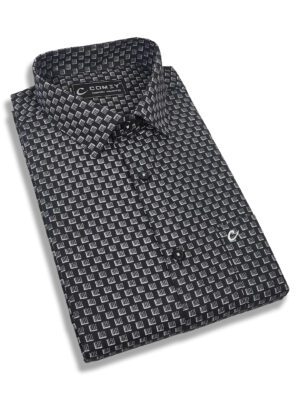 Polished Printed Cotton Shirt For Men