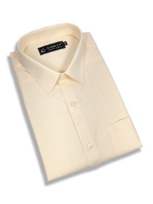 Classic Cotton Shirt For Men - Cream