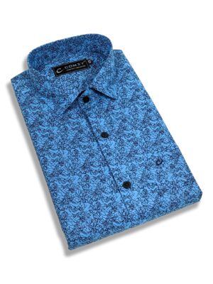 Polished Printed Cotton Shirt For Men