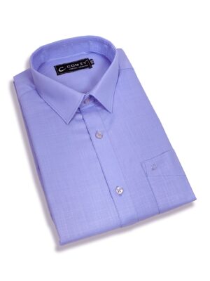 Classic Cotton Shirt For Men - Azure Blue