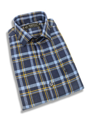 Cool Checkered Shirt For Men - Light Blue / Blue