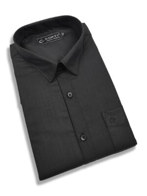 Classic Cotton Shirt For Men - Black