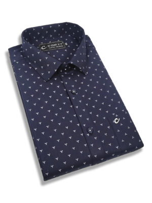 Polished Printed Cotton Shirt For Men