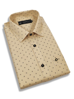 Polished Printed Cotton Shirt For Men