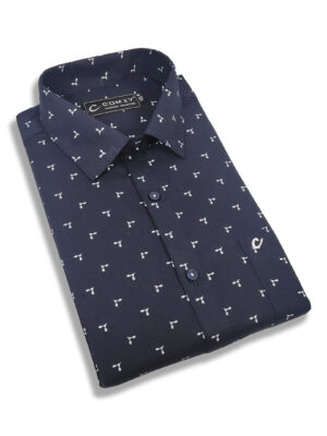 Polished Printed Cotton Shirt For Men
