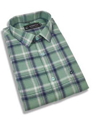 Cool Checkered Shirt For Men - Green