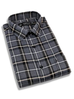 Cool Checkered Shirt For Men - Grey