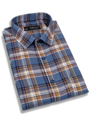 Cool Checkered Shirt For Men - Blue