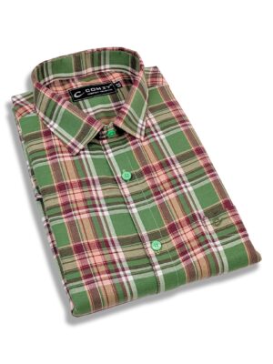 Cool Checkered Shirt For Men - Green