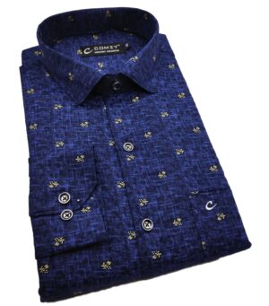 Polished Printed Cotton Shirt For Men